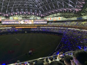 バンデリンドーム（旧ナゴヤドーム）中日が勝利した後